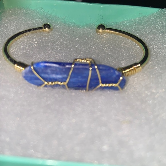 Natural Kyanite Gold Plated Bangle Bra… - Picture 4 of 10
